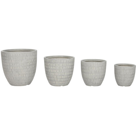 Macetero Set 4 Magnesia 44X44X43 Gris (1/4)