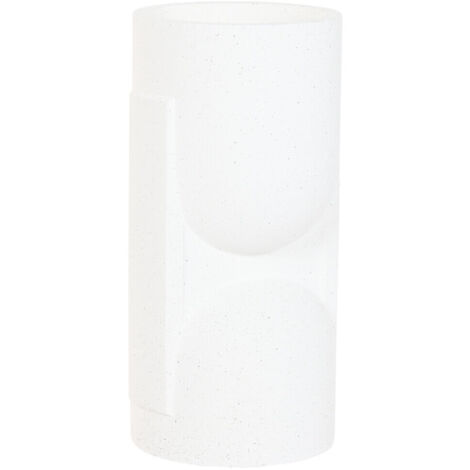 Macetero Magnesia 36X36X70 Rugoso Blanco Roto (1/4)