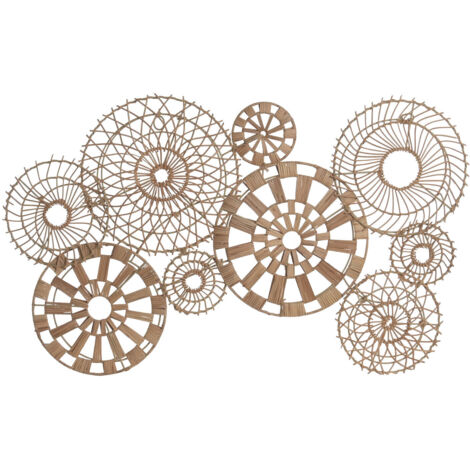 Decoracion Pared Ratan Metal 92X3X56 Natural (1/4)