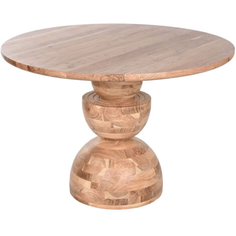 Mesa Redonda Comedor Acacia 115X115X76 Natural (1/5)