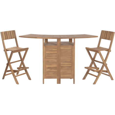 Mueble Bar Set 3 Teca 95X70X108 2 Taburetes (1/5)