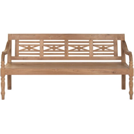 Banco Madera Maciza 190X62X90 4 Plazas Natural