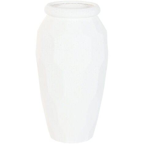 Macetero Magnesia 47X47X61 Rugoso Blanco Roto (1/4)