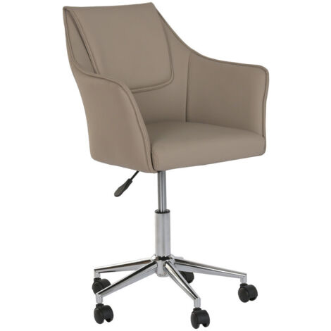 Silla Pu Metal 59X59X83 95 Ruedas Beige (1/5)