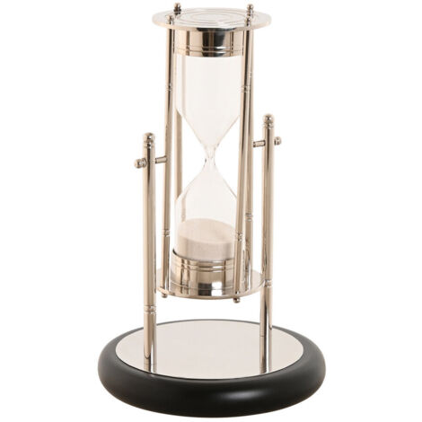 Reloj De Arena Aluminio Cristal 15X15X26 Cromado (1/4)