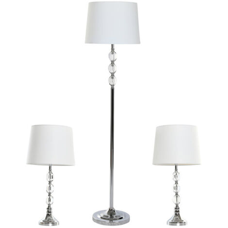 Lampara Pie Set 3 Cristal 35X35X150 Con 2 De Sobre (1/5)