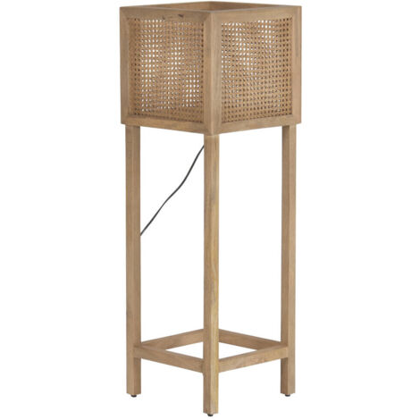 Lampara Pie Mango Fibra 32X32X100 Natural Marron (1/5)