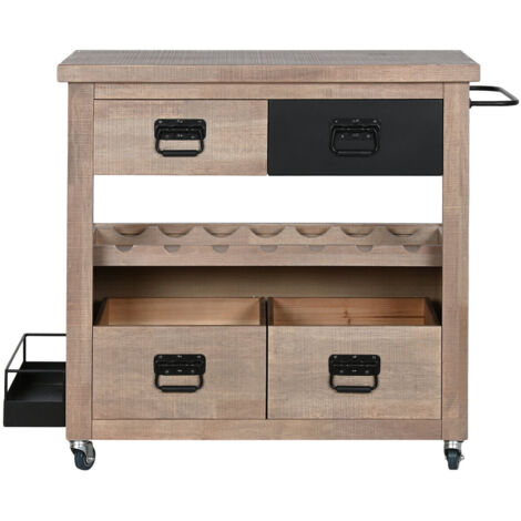 Camarera Madera De Hevea Metal 100X39,5X81 (1/5)