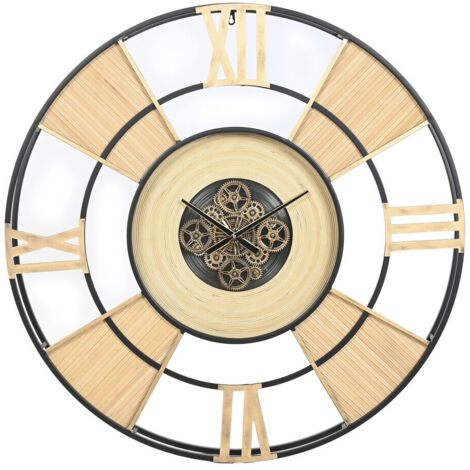 Reloj Pared Metal Ratan 100X9X100 Movimiento (1/5)