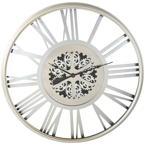 Reloj Pared Hierro 102X9,5X102 Movimiento Plateado (1/5)
