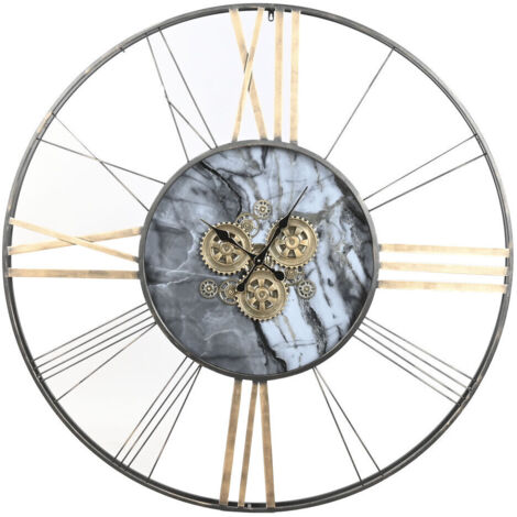 Reloj Pared Metal 140X9X140 Dorado (1/5)