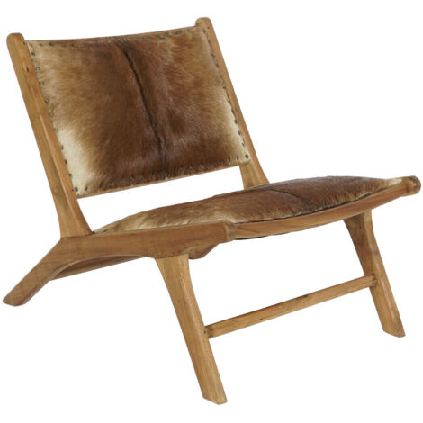 Butaca Teca Piel 65X78X68 Vaca Marron (1/5)