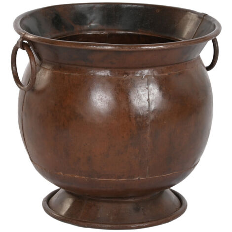Anfora Hierro 46X46X44 Oxido Patinado Marron (1/2)