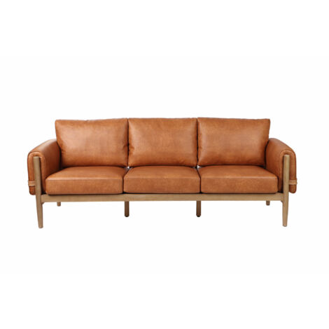 Sofa Fresno Pu 220X80X82 Marron (1/5)