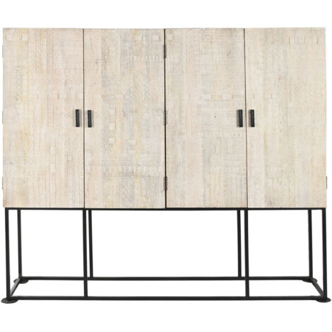 Armario Mango Metal 180X40X160 Tallado Blanco (1/5)