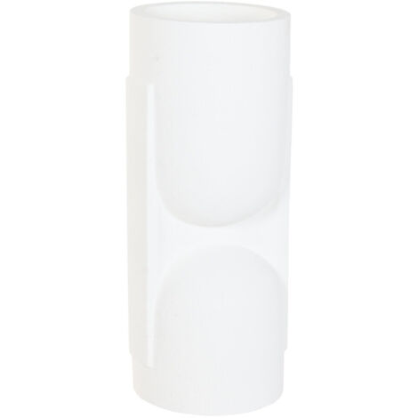 Macetero Magnesia 38X38X91 Rugoso Blanco Roto (1/3)