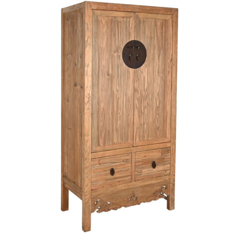 Armario Abeto Metal 88X52X180 Tallado Natural (1/5)