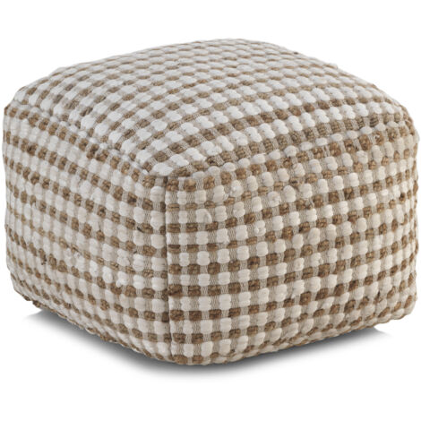 Puf De Yute De Algodón Natural 45X45X35 Cm (1/3)