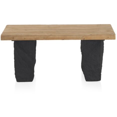 Mesa De Centro De Abeto Y Base De Poliresina Mgo (1/4)