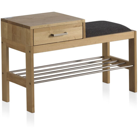 Banco De Madera Natural Armario Para Zapatos (1/3)