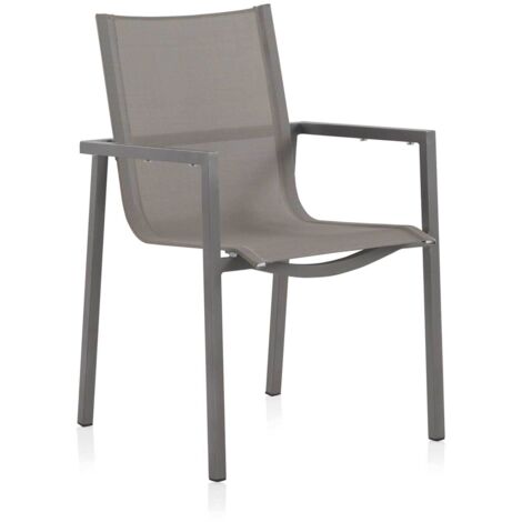 Pack 4 Sillones Aluminio Con Textiline Taupe (1/3)