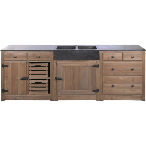 Mueble Cocina Set 3 Piedra Sinterizada 236X55X86 (1/5)