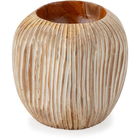 Bowl 25X25X20 Madera Teca/Natural/Blanco Lavado (1/3)