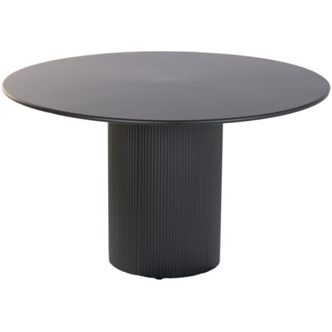 Mesa Redonda Comedor Metal 130X130X75 Negro (1/5)