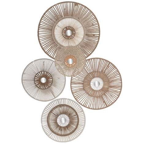 Decoracion Pared Set 5 Algodon Metal 35X1X35 (1/4)