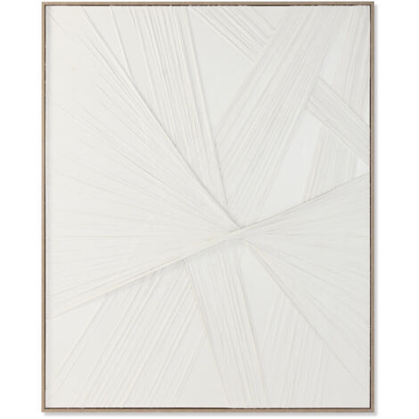 Cuadro Lienzo Ps 123,5X5X153,5 Abstracto 3D Blanco (1/4)