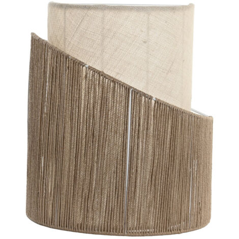 Lampara Aplique Yute Metal 34X17X40 Pared Natural (1/5)