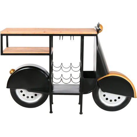 Botellero Hierro Abeto 134X36X92 Moto Negro (1/5)