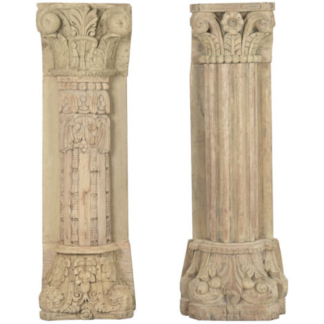 Media Columna Teca 35X25X125 Decape Natural (1/5)