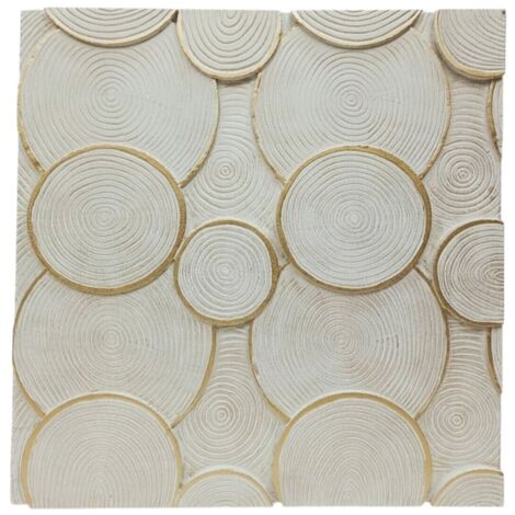 Decoracion Pared Mdf 90X3,4X90 Circulos Blanco (1/2)