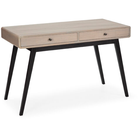 Office 120x55x76 Schwarz / Naturholz grau graue Werbeaktionen / Möbel für alle Stile, um zu Hause eine Note zu verleihen (1/4)