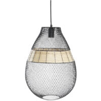 Lampara Techo Metal Ratan 32X32X43 Negro LA196525