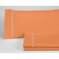 Juego de sábanas color mango - Cama de 150 (3 piezas) - 100% algodón - 144 hilos. Gramage: 115