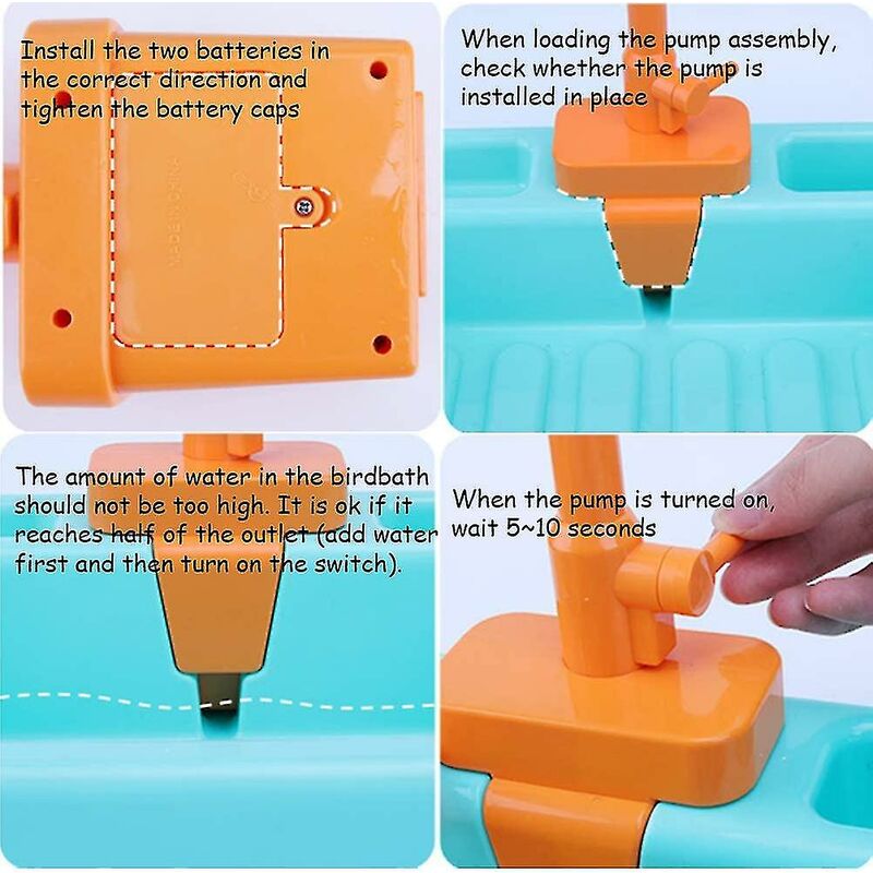 Baignoire Automatique Pour Oiseaux Avec Circulation D'Eau - Alimentation USB - Pour Perroquet, Perruche - 8