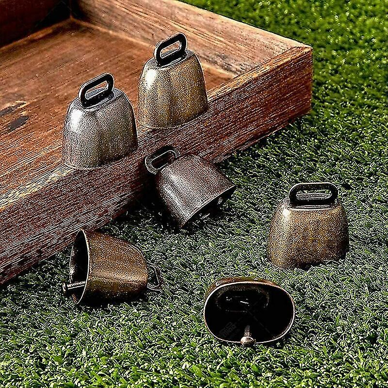 Lot De 8 Cloches Vache En Métal - Cloches Pour Animaux, Décoration Rétro, Grelots Anti-vol - 3