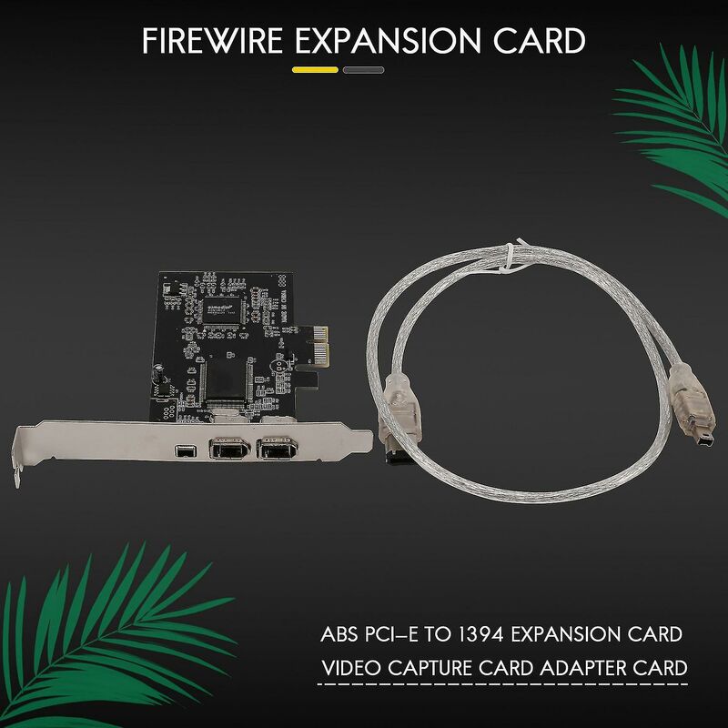 Carte d'extension Pcie X1 4 ports 1394a Firewire, PCI E (1x) vers IEEE 1394  externe