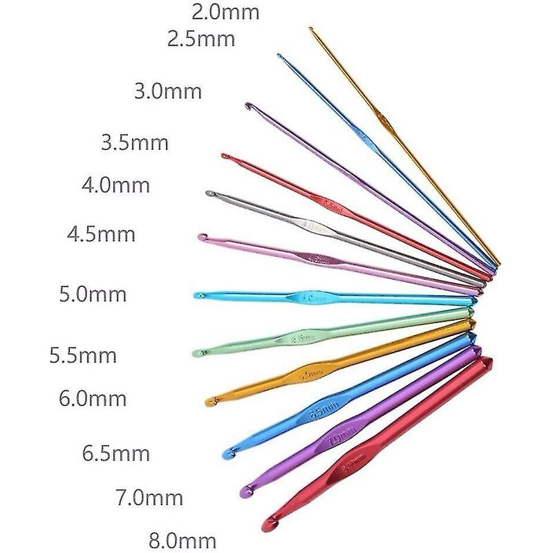 2.0-8.0mm Soft Crochet Hook Pin , Crochet Hook, Crocheting For Handicraft  Projects