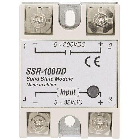 SSR-100DD Module de Relais à Semi-conducteurs Entrée DC 3-32V DC Relais Solide Relais Statique relais (1/5)