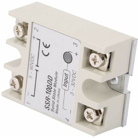 SSR-100 DD Solid-State-Relais Modul – 100 A, 3–32 V Eingang, 5–60 V Ausgang, DC-DC, LED-Anzeige, Für Automatisierung