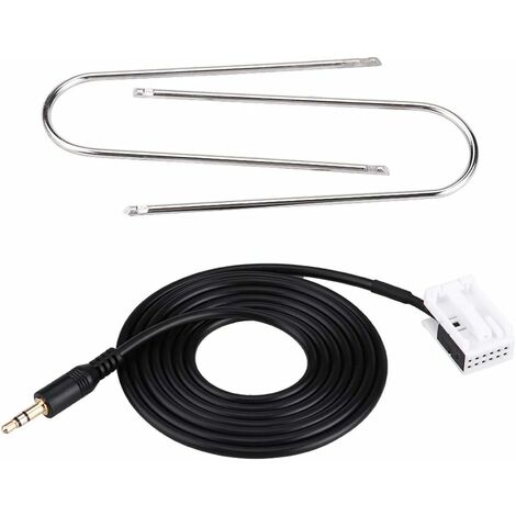 Câble Auxiliaire AUX Voiture Audio avec Outils de Dépose de Radio (1/5)