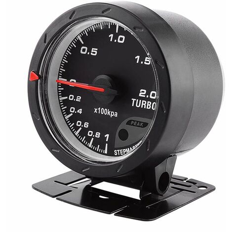 Compteur Pression Turbo Jauge de Pression Turbo de 60mm LED Coquille de Poussée Universel pour Voiture 0-200 Kpa