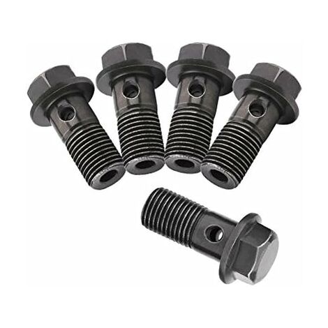 5 pcs Raccord de Frein, CREA Banjo Vis Boulon de Frein de Moto M10X1.25mm en Acier Inoxydable Kit de Joint d'Etanchéité pour Maître Etrier de Frein (1/5)