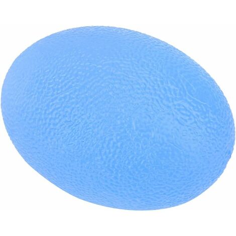 Keenso Boule de Poignée en Forme d'Oeuf, Oeuf de Massage d'exercice de Doigt de Mains Boule de Poignée de Thérapie de Massage de Silicone Bleu (1/5)