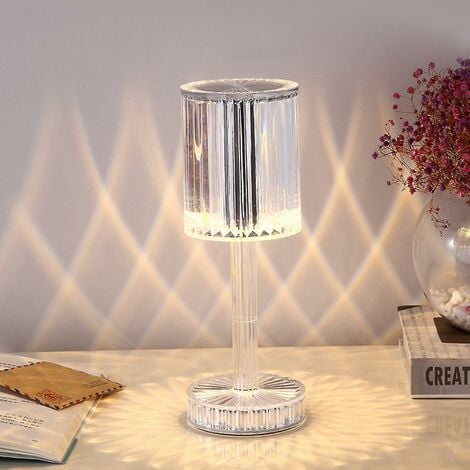 CREA Lampe en cristal à commande tactile lampe de Table sans fil