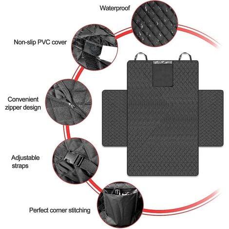 CREA Dhrs Protection Coffre Voiture Chien Universelle Couverture De Coffre Pour Plupart Voiture Impermable & Antidrapant, 180x103 Cm Housse Protection Coff