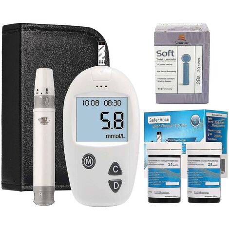 Kit de test de diabète pour moniteur de glycémie CREA avec 50 bandelettes de  test sans